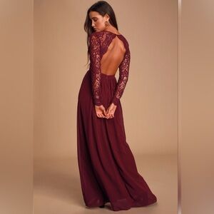 Lulu’s Maroon Lace Dress